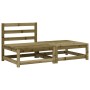 Sofá de jardín sin reposabrazos con cojines y reposapiés de , Sofás modulares de exterior - Ref: Foro24-838132, Precio: 131,0...