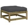 Sofá de jardín sin reposabrazos con cojines y reposapiés de , Sofás modulares de exterior - Ref: Foro24-838132, Precio: 131,0...