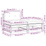 Sofá de jardín sin reposabrazos con cojines y reposapiés de , Sofás modulares de exterior - Ref: Foro24-838132, Precio: 131,0...