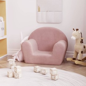 Sofá para niños felpa suave rosa de , Mobiliario para bebés y niños pequeños - Ref: Foro24-356985, Precio: 47,98 €, Descuento: %