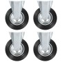 Ruedas fijas 4 unidades 200 mm de vidaXL, Manipulación de materiales - Ref: Foro24-143453, Precio: 52,65 €, Descuento: %
