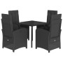 Set de muebles jardín 5 pzas con cojines ratán sintético negro en Conjuntos de jardín | Comprar online en Foru.es