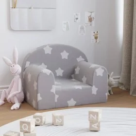 Sofá para niños felpa suave gris claro con estrellas by , Baby and Toddler Furniture - Ref: Foro24-357004, Price: 41,72 €, Di...