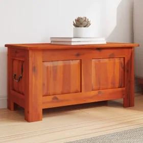 Baúl de almacenamiento con tapa madera maciza de acacia marrón de , Baúles de almacenamiento - Ref: Foro24-364914, Precio: 71...