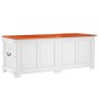 Baúl de almacenaje con tapa madera de acacia marrón y blanco de , Baúles de almacenamiento - Ref: Foro24-364921, Precio: 265,...