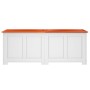 Baúl de almacenaje con tapa madera de acacia marrón y blanco de , Baúles de almacenamiento - Ref: Foro24-364921, Precio: 265,...