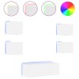Muebles de TV de pared con LED 6 pzas madera ingeniería blanco de , Muebles TV - Ref: Foro24-3216811, Precio: 178,67 €, Descu...