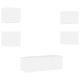 Muebles de TV de pared con LED 6 pzas madera ingeniería blanco de , Muebles TV - Ref: Foro24-3216811, Precio: 178,67 €, Descu...