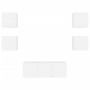 Muebles de TV de pared con LED 6 pzas madera ingeniería blanco de , Muebles TV - Ref: Foro24-3216811, Precio: 178,67 €, Descu...