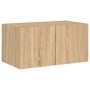 Muebles TV pared con LED 6 pzas madera ingeniería roble Sonoma de , Muebles TV - Ref: Foro24-3216813, Precio: 170,61 €, Descu...