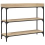 Mesa consola con estantes roble Sonoma 100x30x80 cm de , Mesas auxiliares - Ref: Foro24-837808, Precio: 57,12 €, Descuento: %
