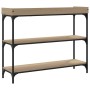 Mesa consola con estantes roble Sonoma 100x30x80 cm de , Mesas auxiliares - Ref: Foro24-837808, Precio: 57,12 €, Descuento: %