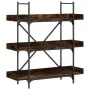 Librería 3 estantes madera ingeniería roble humo 100x33x108,5cm de , Librerías y estanterías - Ref: Foro24-837689, Precio: 55...