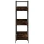 Librería 3 estantes madera ingeniería roble humo 100x33x108,5cm de , Librerías y estanterías - Ref: Foro24-837689, Precio: 55...