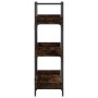 Librería 3 estantes madera ingeniería roble humo 100x33x108,5cm de , Librerías y estanterías - Ref: Foro24-837689, Precio: 56...