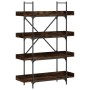 Librería 4 estantes madera ingeniería roble humo 100x33x145,5cm de , Librerías y estanterías - Ref: Foro24-837694, Precio: 61...
