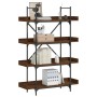 Librería de 4 estantes madera ingeniería marrón 100x33x145,5 cm de , Librerías y estanterías - Ref: Foro24-837696, Precio: 74...
