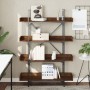 Librería de 4 estantes madera ingeniería marrón 100x33x145,5 cm de , Librerías y estanterías - Ref: Foro24-837696, Precio: 74...