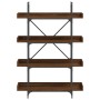Librería de 4 estantes madera ingeniería marrón 100x33x145,5 cm de , Librerías y estanterías - Ref: Foro24-837696, Precio: 74...