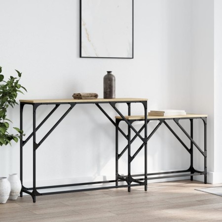 Mesas consola apilables 2 pzas madera ingeniería roble Sonoma de , Mesas auxiliares - Ref: Foro24-837803, Precio: 52,68 €, De...
