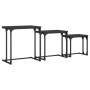 Mesas de centro apilables 3 piezas madera de ingeniería negro de , Mesas de centro - Ref: Foro24-837817, Precio: 38,82 €, Des...