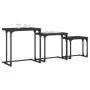 Mesas de centro apilables 3 piezas madera de ingeniería negro by , Coffee table - Ref: Foro24-837817, Price: 38,47 €, Discoun...