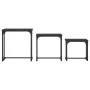 Mesas de centro apilables 3 piezas madera de ingeniería negro by , Coffee table - Ref: Foro24-837817, Price: 38,47 €, Discoun...