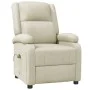 Sillón de masaje de cuero sintético crema de , Sillones de masaje eléctricos - Ref: Foro24-344182, Precio: 234,79 €, Descuent...