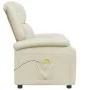 Sillón de masaje de cuero sintético crema de , Sillones de masaje eléctricos - Ref: Foro24-344182, Precio: 234,79 €, Descuent...