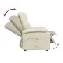 Sillón de masaje de cuero sintético crema de , Sillones de masaje eléctricos - Ref: Foro24-344182, Precio: 234,79 €, Descuent...