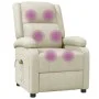 Sillón de masaje de cuero sintético crema de , Sillones de masaje eléctricos - Ref: Foro24-344182, Precio: 234,79 €, Descuent...
