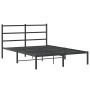 Estructura de cama con cabecero metal negro 135x190 cm de , Camas y somieres - Ref: Foro24-355364, Precio: 85,90 €, Descuento: %