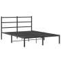 Estructura de cama con cabecero metal negro 140x200 cm de , Camas y somieres - Ref: Foro24-355366, Precio: 99,60 €, Descuento: %