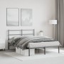 Estructura de cama con cabecero metal negro 140x200 cm de , Camas y somieres - Ref: Foro24-355366, Precio: 99,60 €, Descuento: %