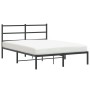 Estructura de cama con cabecero metal negro 140x200 cm de , Camas y somieres - Ref: Foro24-355366, Precio: 99,60 €, Descuento: %