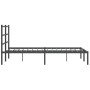 Estructura de cama con cabecero metal negro 140x200 cm de , Camas y somieres - Ref: Foro24-355366, Precio: 99,60 €, Descuento: %