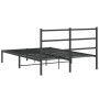 Estructura de cama con cabecero metal negro 140x200 cm de , Camas y somieres - Ref: Foro24-355366, Precio: 99,60 €, Descuento: %