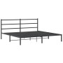 Estructura de cama con cabecero metal negro 183x213 cm de , Camas y somieres - Ref: Foro24-355370, Precio: 96,88 €, Descuento: %