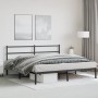 Estructura de cama con cabecero metal negro 183x213 cm de , Camas y somieres - Ref: Foro24-355370, Precio: 96,88 €, Descuento: %