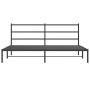 Estructura de cama con cabecero metal negro 183x213 cm de , Camas y somieres - Ref: Foro24-355370, Precio: 96,88 €, Descuento: %