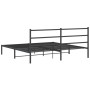 Estructura de cama con cabecero metal negro 183x213 cm de , Camas y somieres - Ref: Foro24-355370, Precio: 96,88 €, Descuento: %
