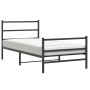 Estructura de cama con cabecero y estribo metal negro 107x203cm de , Camas y somieres - Ref: Foro24-355379, Precio: 75,93 €, ...