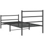 Estructura de cama con cabecero y estribo metal negro 107x203cm de , Camas y somieres - Ref: Foro24-355379, Precio: 75,93 €, ...