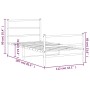 Estructura de cama con cabecero y estribo metal negro 107x203cm de , Camas y somieres - Ref: Foro24-355379, Precio: 75,93 €, ...