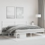 Estructura de cama de metal con cabecero blanco 193x203 cm de , Camas y somieres - Ref: Foro24-355420, Precio: 99,51 €, Descu...