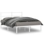 Estructura de cama con cabecero metal blanca 140x200 cm de , Camas y somieres - Ref: Foro24-355415, Precio: 100,41 €, Descuen...