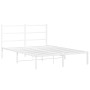 Estructura de cama con cabecero metal blanca 140x200 cm de , Camas y somieres - Ref: Foro24-355415, Precio: 100,41 €, Descuen...