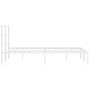 Estructura de cama con cabecero metal blanca 140x200 cm de , Camas y somieres - Ref: Foro24-355415, Precio: 100,41 €, Descuen...