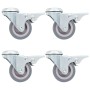 Ruedas giratorias agujero pasador y frenos dobles 4 uds 50 mm de vidaXL, Manipulación de materiales - Ref: Foro24-143423, Pre...