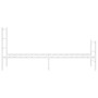 Estructura cama metal con cabecero y estribo blanco 75x190 cm de , Camas y somieres - Ref: Foro24-355422, Precio: 59,40 €, De...